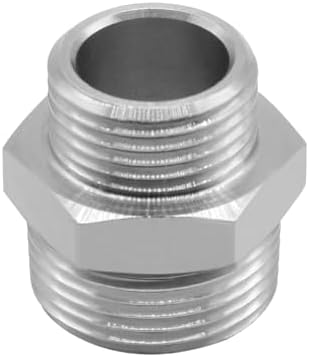 Adaptador acero inox 3/4 GHT x 1/2 GIPS para manguera jardín