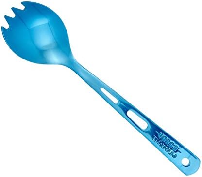 Cuchara espátula titanio camping ligera duradera azul
