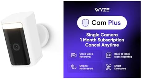 Cámara batería Cam Plus blanca renovación automática