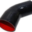 Manguera silicona acoplador reductor 45 grados 3.75-4" negro