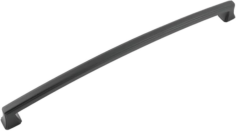 Tirador gabinete cocina núcleo sólido 12" negro mate