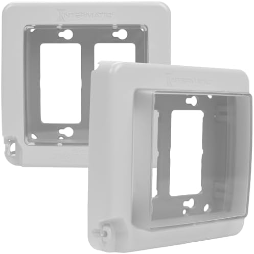 Funda impermeable enchufes 2 orificios blanca expandible