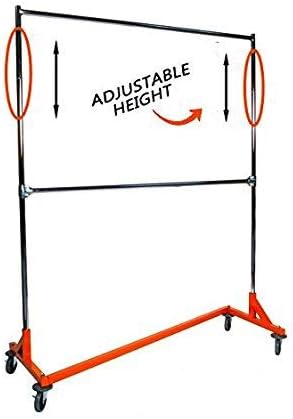 Rack Industrial Z con barandilla y extensiones naranja