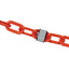 Cadena barrera plástico reflectante naranja 2pulg 100ft