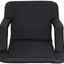 Silla portátil para estadio con respaldo y cojín negro