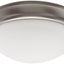 Luz empotrado 11pulg acero cepillado pantalla opalo