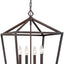 Colgante 4 luces bronce/oscuro
