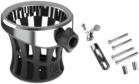 Soporte bebidas percha cromado goma 50410