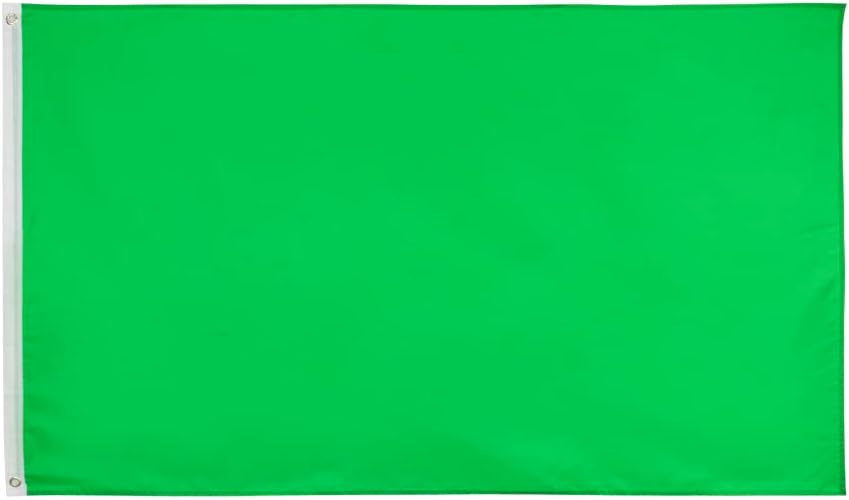 Bandera verde maciza 3x5ft lisa