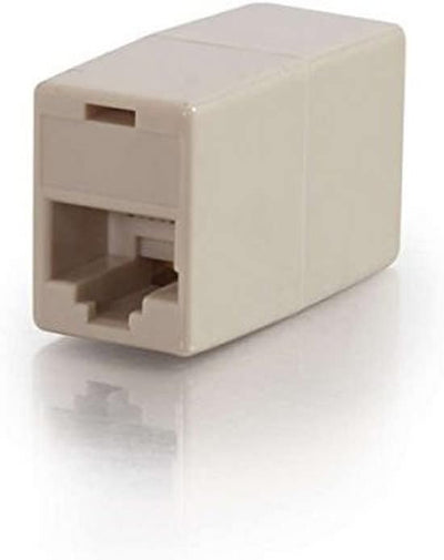 Acoplador RJ45 8 pines en línea recta marfil