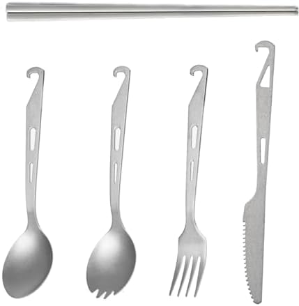 Set 5 Pzas Cubiertos Titanio Ligeros con Abridor