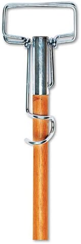 Mango trapeador metal agarre resorte 60pulg madera
