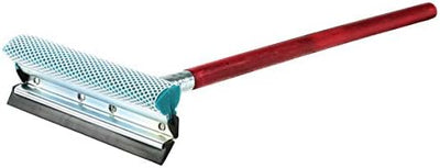 Cabezal escobilla goma metal 8pulg mango madera 20pulg