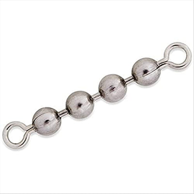 Cadena 6 cuentas acero inox 50 uds