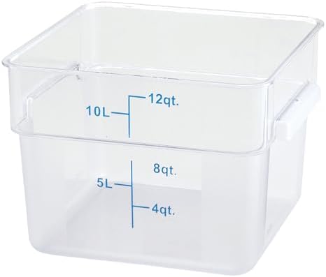 Recipiente cuadrado almacenamiento 11.36L transparente