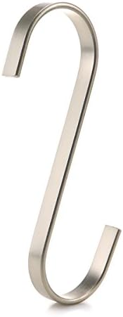 12 Ganchos Planos Acero Cromado 4.5" Cocina Taller