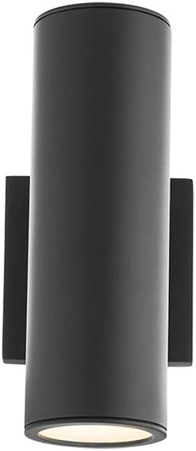 Cilindro LED doble luz pared interior exterior 3000K negro