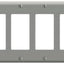 Placa GFCI pared 6 ventanas termoestable color gris