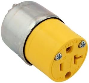Conector acero 20A 125V salida cable blindado