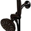 Cabezal ducha fijo y de mano 6 pulverizadores 5" negro mate