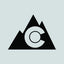 Adhesivo troquelado Colorado Mountain negro 4x2.92