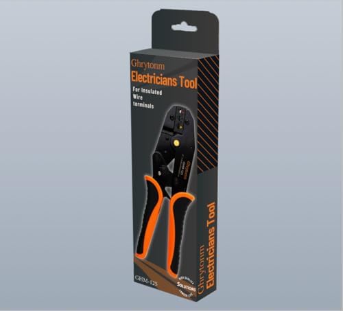 Alicates prensado electricista negro naranja