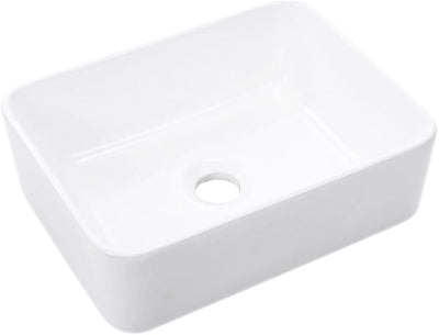 Fregadero baño pequeño 16x12" cerámica blanca