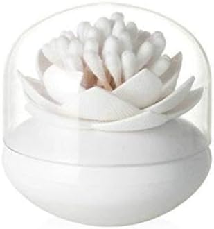 Soporte hisopos algodón palillos dientes organiz. blanco