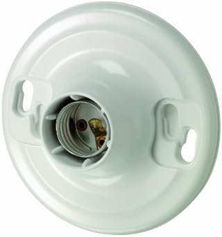 Portalámparas incandescente sin llave blanco