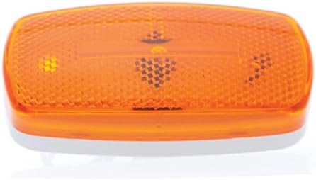 Luz marcadora superficie 4x2pulg lente amarillo base blanca