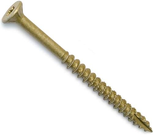 Tornillos madera color bronceado 12x3 25 pzas