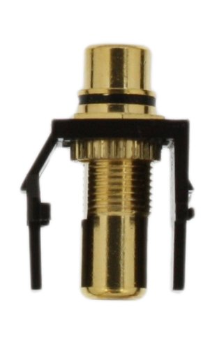 Conector RCA chapado oro rayas negras marrón