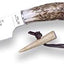 Cuchillo caza CC106 hoja 4.33pulg mango cuerno ciervo