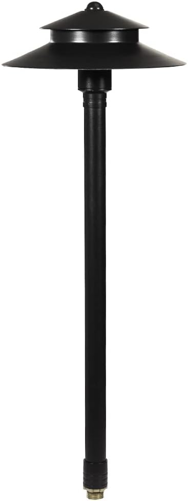 Luz camino área latón negro 2 niveles 9pulg 25pulg G4 LED 3W