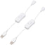 2 Pzas Cable USB blanco macho hembra con interruptor