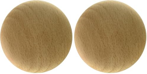 Pomo madera natural para hongos 2" set 2