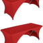 Fundas mesa plegable 6ft elastano manteles rectangulares rojo