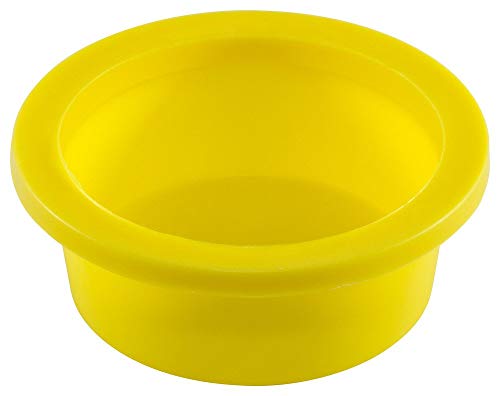 Tapón plástico con brida ancha LD-PE amarillo pack 200