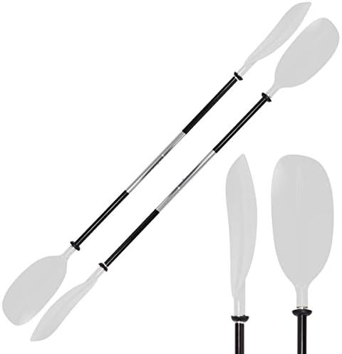 Paletas kayak aluminio asimétricas eje dividido 2 pzas