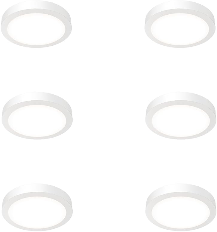 Lámpara techo LED 6pulg perfil bajo ducha clóset 3000-5000K