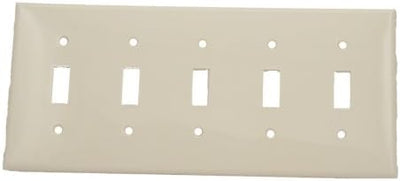Placa pared interruptor palanca 5 segmentos termoplástico