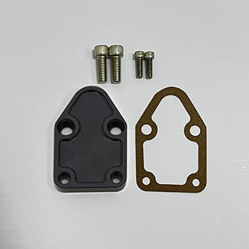 Kit placa bloqueo bomba combustible SBC Chevy negro anodizado