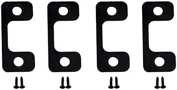Placa bloqueo cerrojo latón negro mate set 4