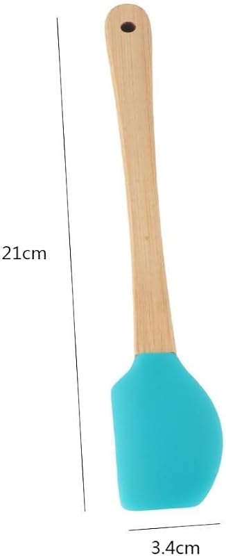 Cucharas silicona raspador resistente calor mango bambú