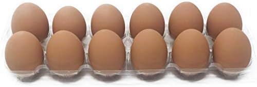 Huevos cerámica nido pack 12 marrón