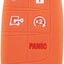 Funda llave silicona Ram ProMaster 2022-2025 5 botones naranja