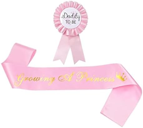 Kit pin hojalata banda rosa baby shower texto princesa