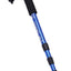 Bastones senderismo ajustables 4 secciones azul