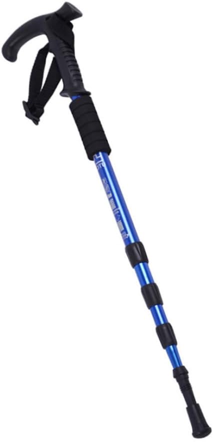 Bastones senderismo ajustables 4 secciones azul