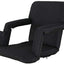 Silla portátil para estadio con respaldo y cojín negro